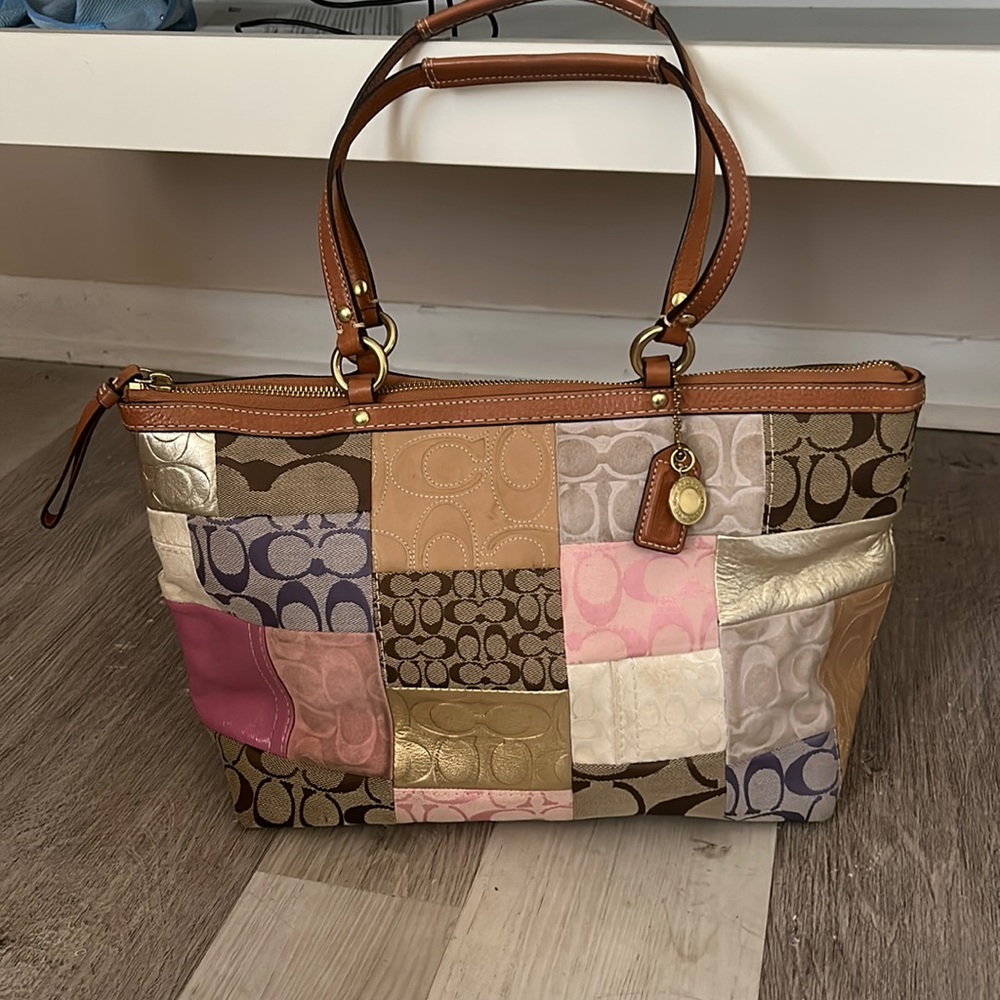 Coach Multicolor Patchwork Shoulder Bag